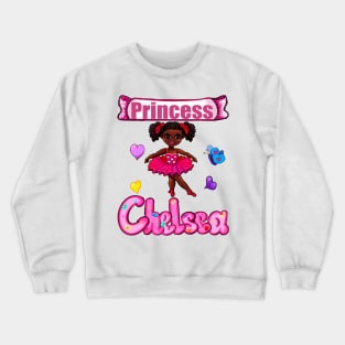 Princess Name Chelsea Personalized girls African American Ballerina Ballet Crewneck Sweatshirt